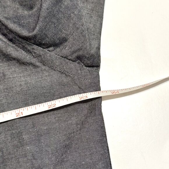 Donna Karan Signature Dress Shirt Mens Size 16 34-35 Grey Cotton Long Sleeve - Picture 3 of 10